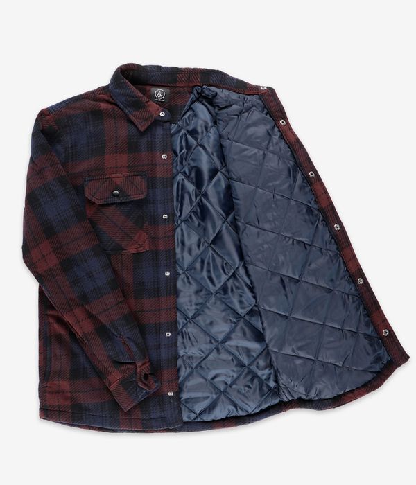 Volcom Bowered Fleece Hemd (merlot)
