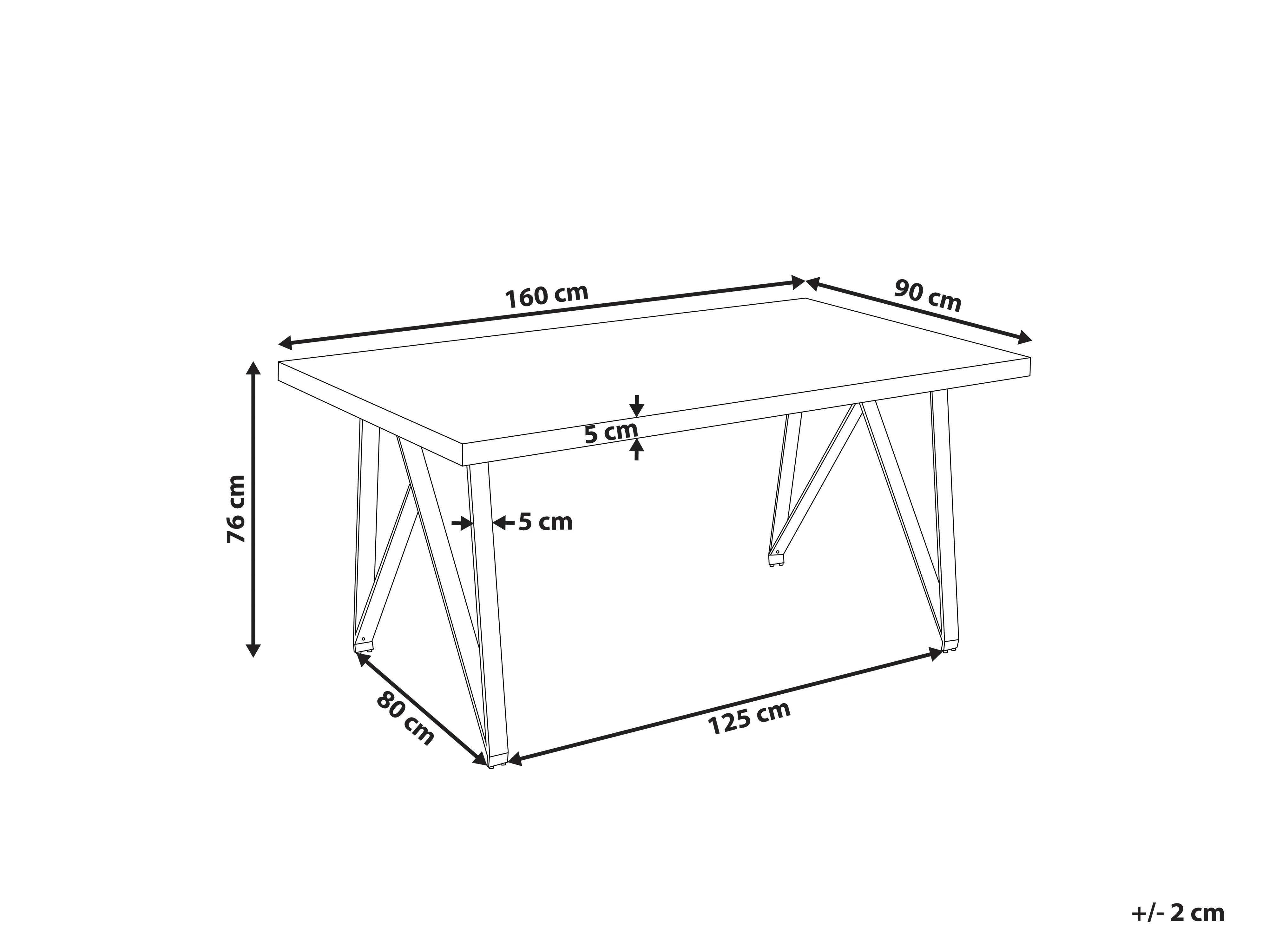 Eettafel GRIEGER Wit marmer 90 cm 160 cm