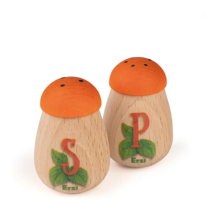 Erzi Salière et poivrier à jouer en bois