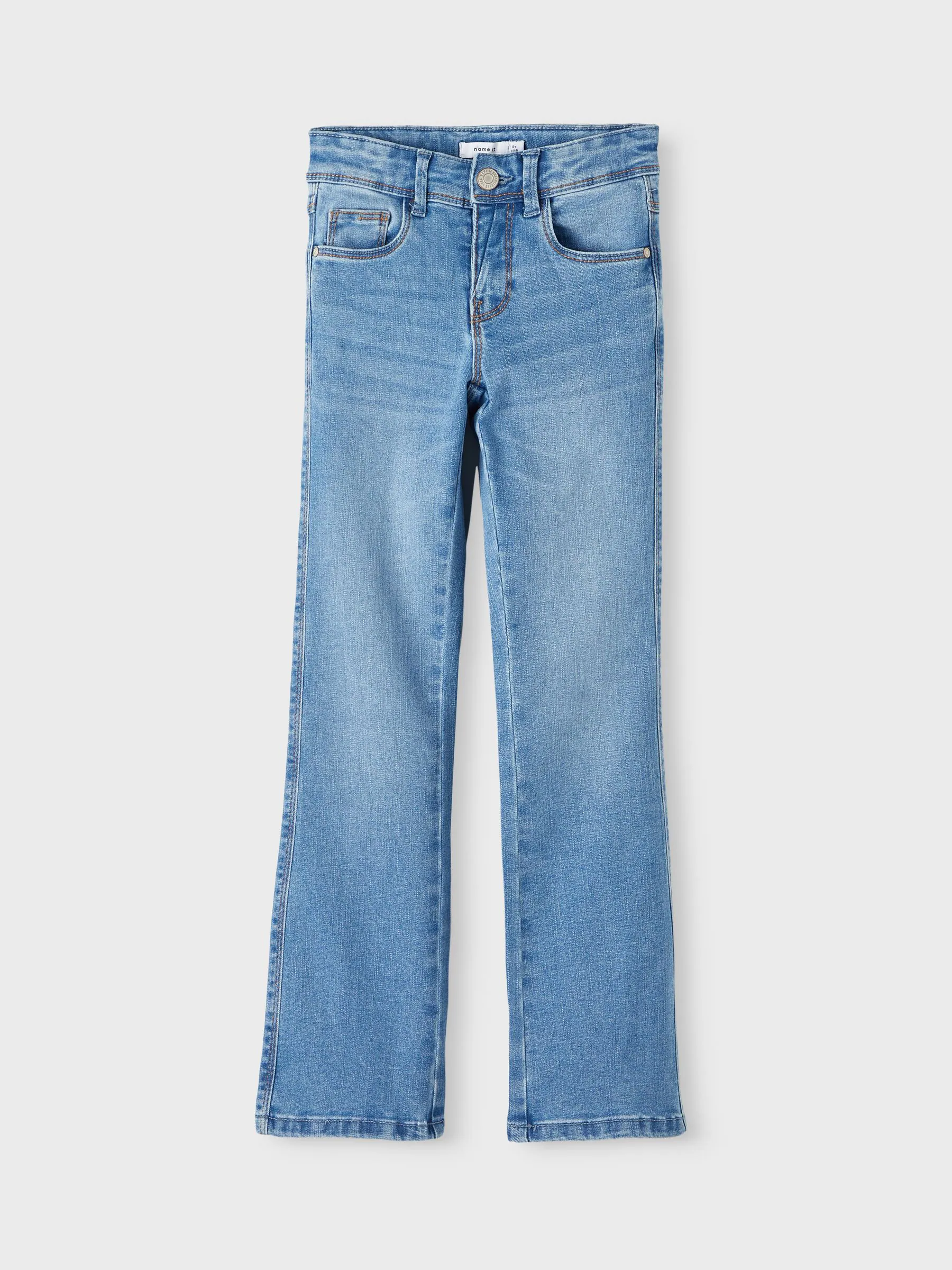 Blauw - Name It flare jeans met verstelbare taille voor meisjes