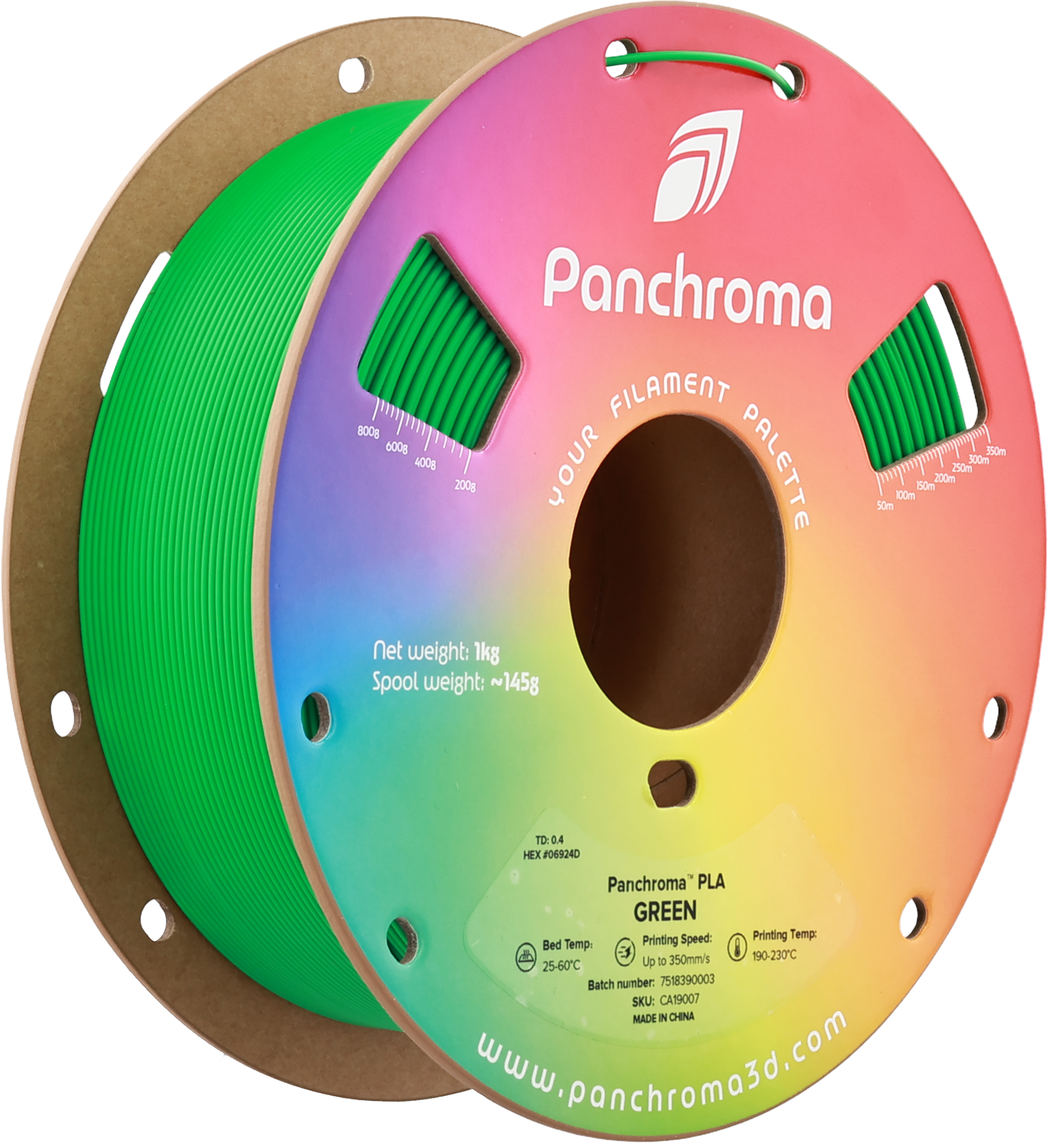 Polymaker  Panchroma™ PLA Green, 1,75 mm / 1000 g    High-Speed Filament in Green