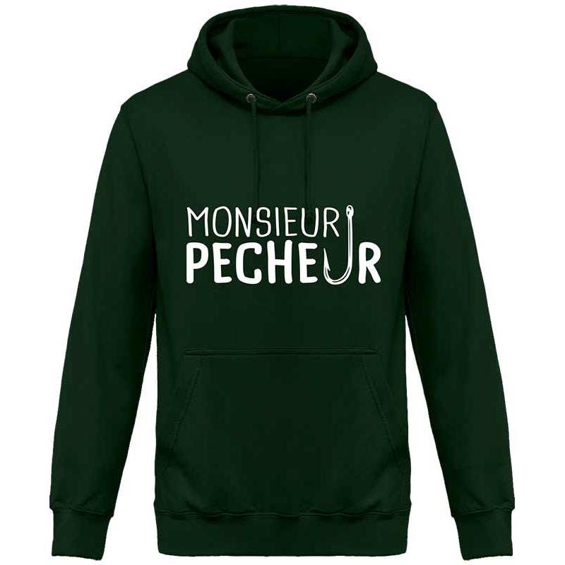 Sweat Homme Monsieur Pêcheur - Bottle Green
