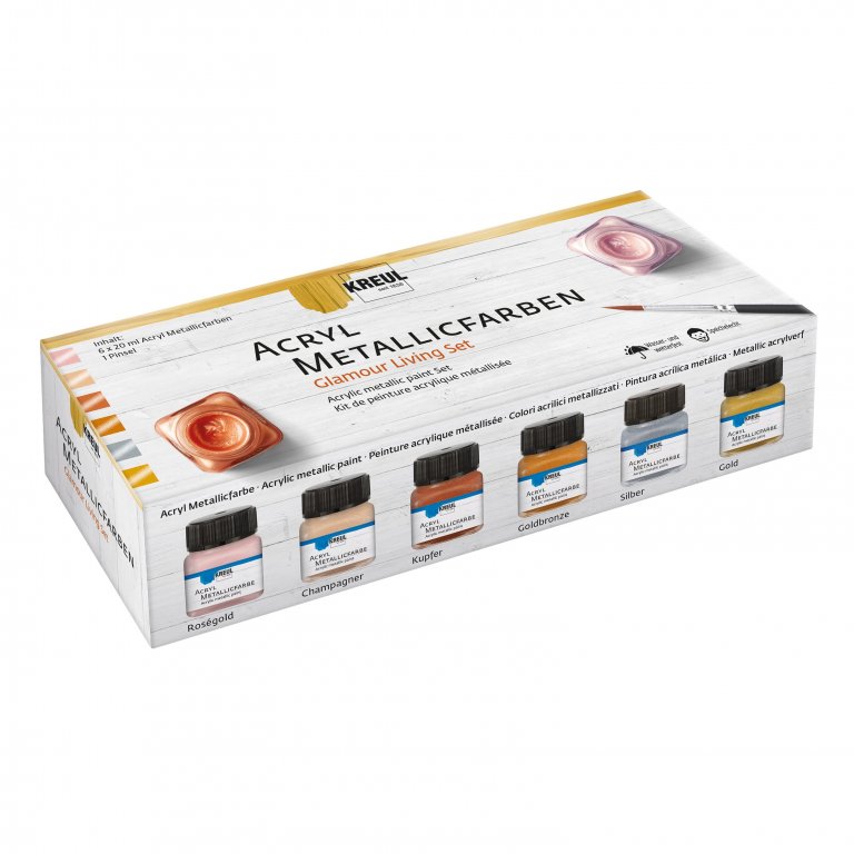 Kreul Acryl Metallicfarben, Set