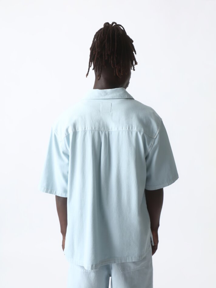 Camisa jeans oversized - Azul claro