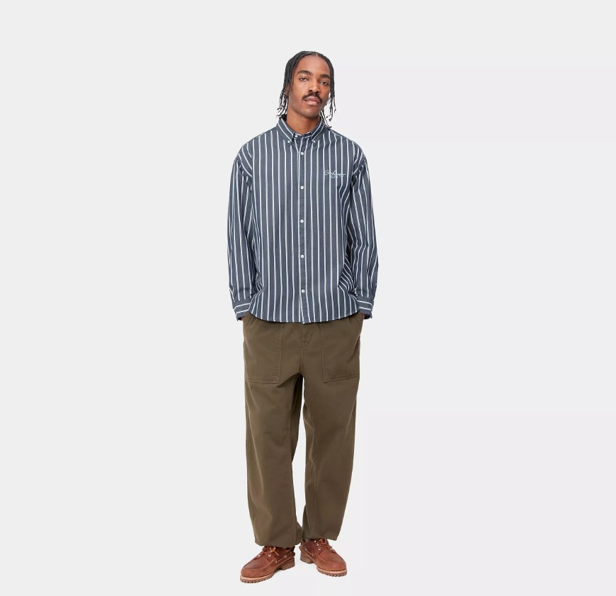Carhartt WIP LS Signature Shirt Air Force Blue