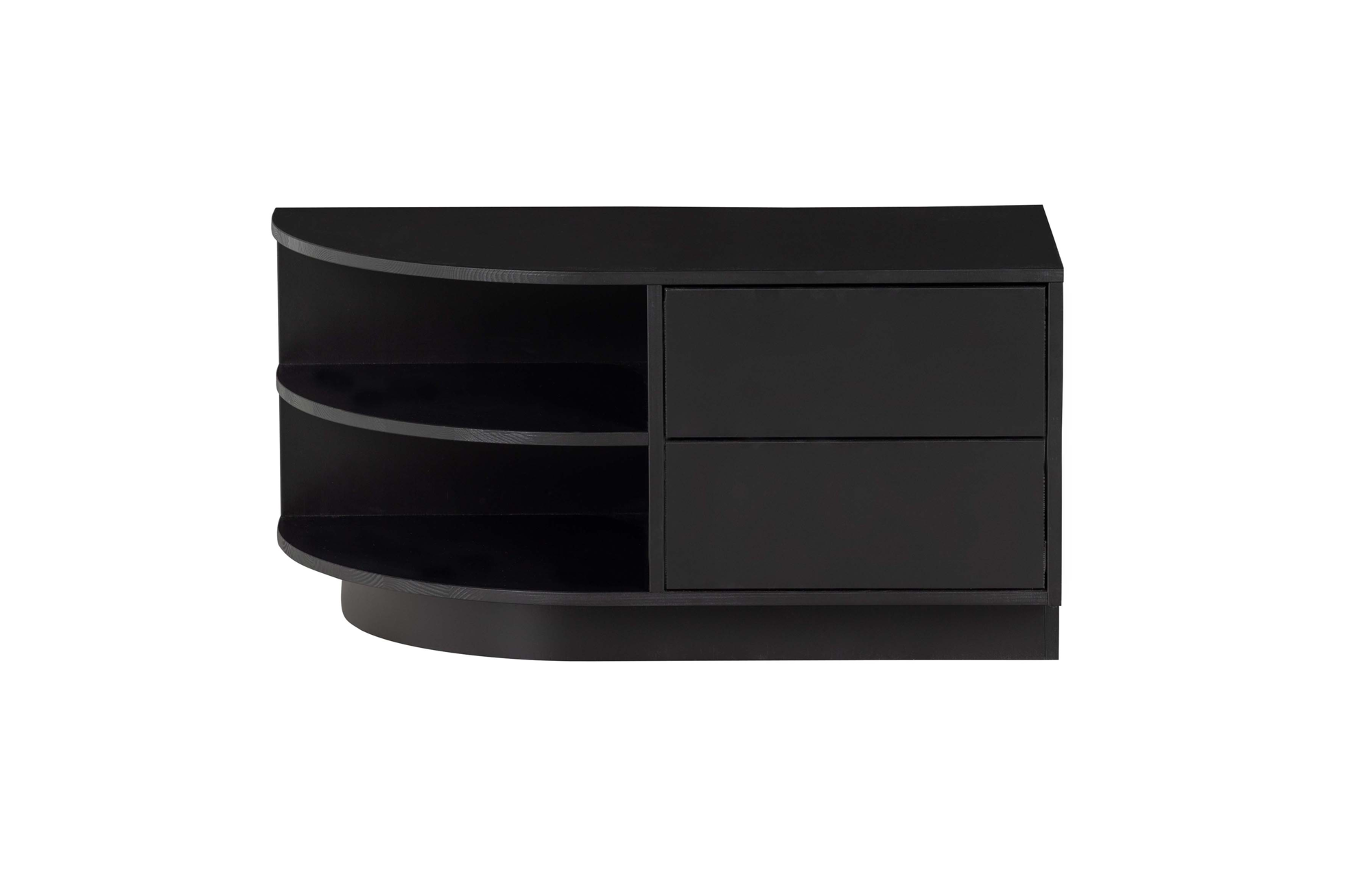 WOOOD tv meubel Finca rond Tv meubel Finca rond links - Zwart
