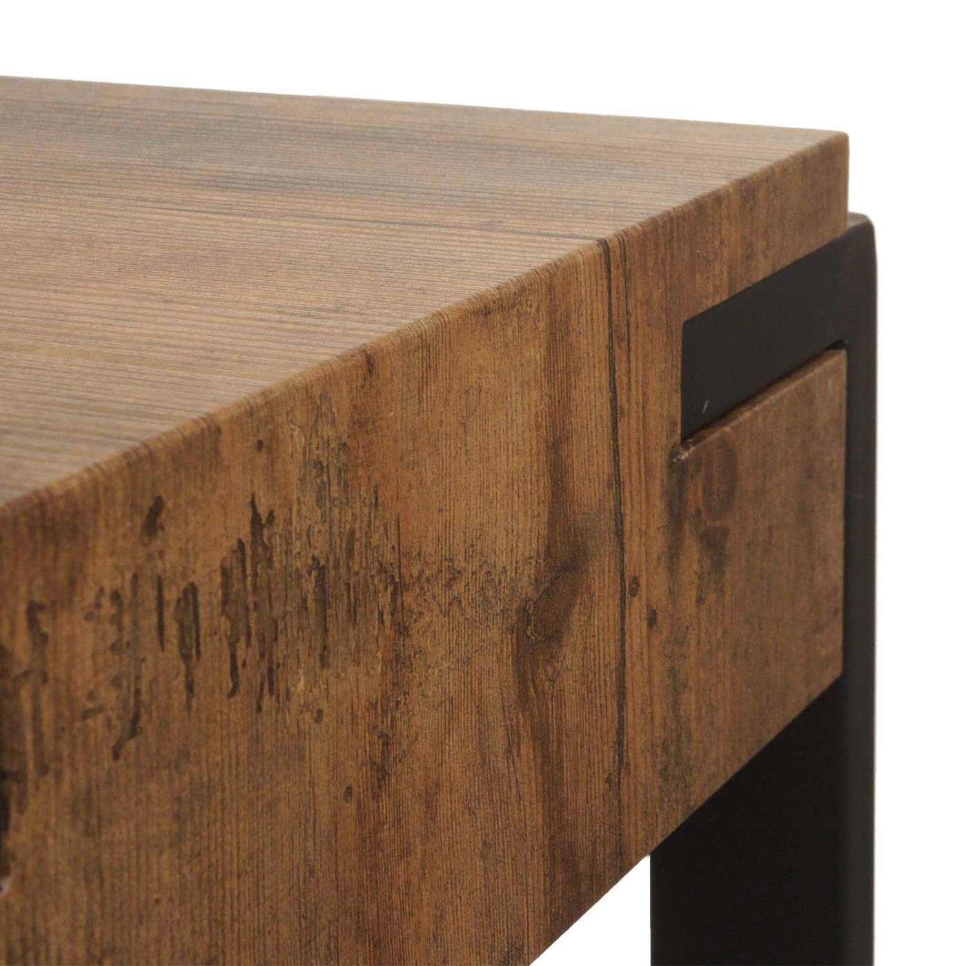Schreibtisch MCW-L53, Bürotisch Computertisch Arbeitstisch, Metall 100x54cm ~ dunkle Wildeiche