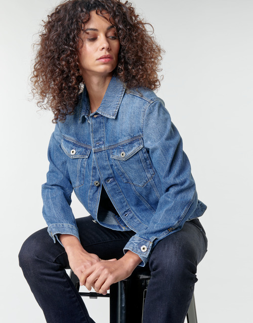 G-Star Raw - 3301 Straight Dnm Jkt Wmn - Faded shore
