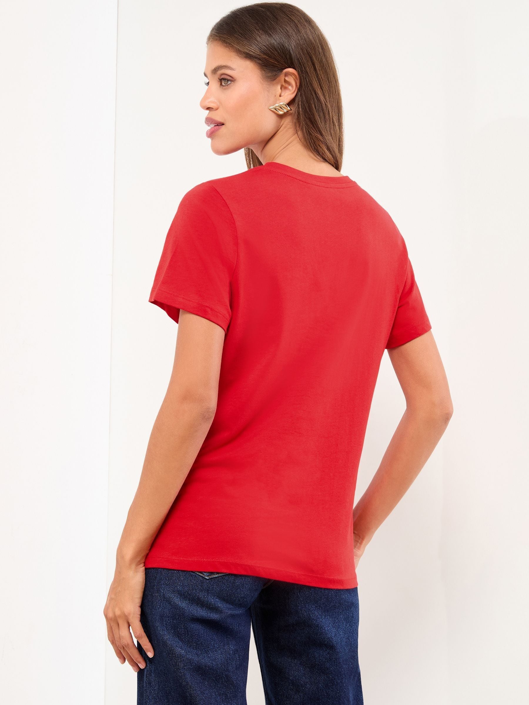 Red Fa La La La - Lipsy T-shirt met ronde hals