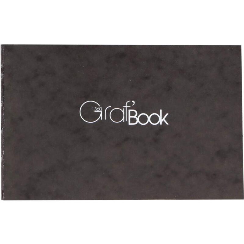 Graf'Book 360° carnet cousu dos brut 100F 11x17cm 100g I - Noir