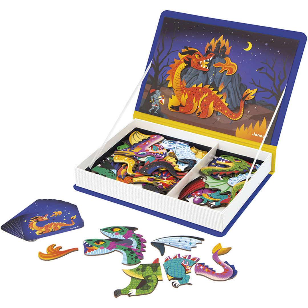 Janod magneetboek dragons - 53st