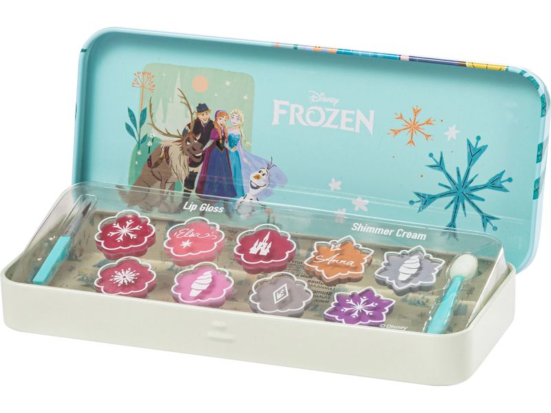 Markwins Beauty Collections Geschenkset Collection Frozen L Lip and Face Tin mit Lipgloss und Schimmer-Cremes