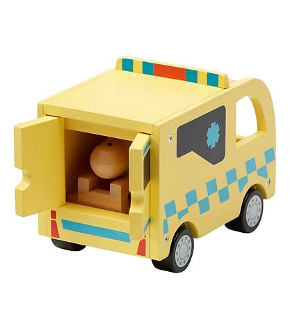 Kids Concept Ambulance - Aiden - Gul m. Figurer
