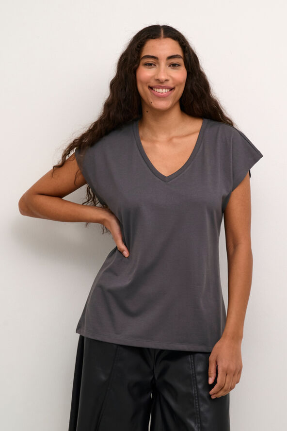 Kaffe KAlise T-Shirt Black oyster