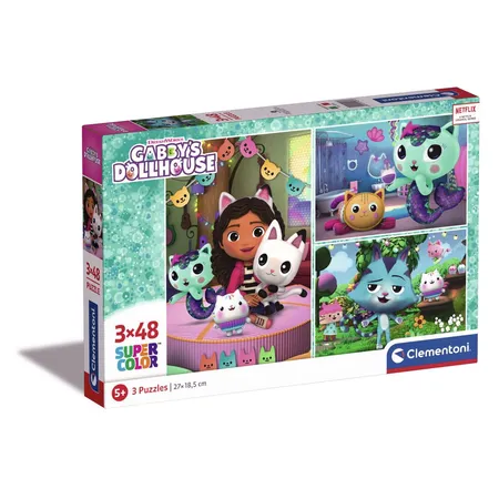 Clementoni Gabby's Dollhouse Puzzle 3x48 Teile