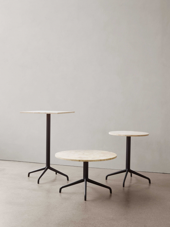 Audo Copenhagen Harbour Column salontafel Ø80 wit Estremoz marmer
