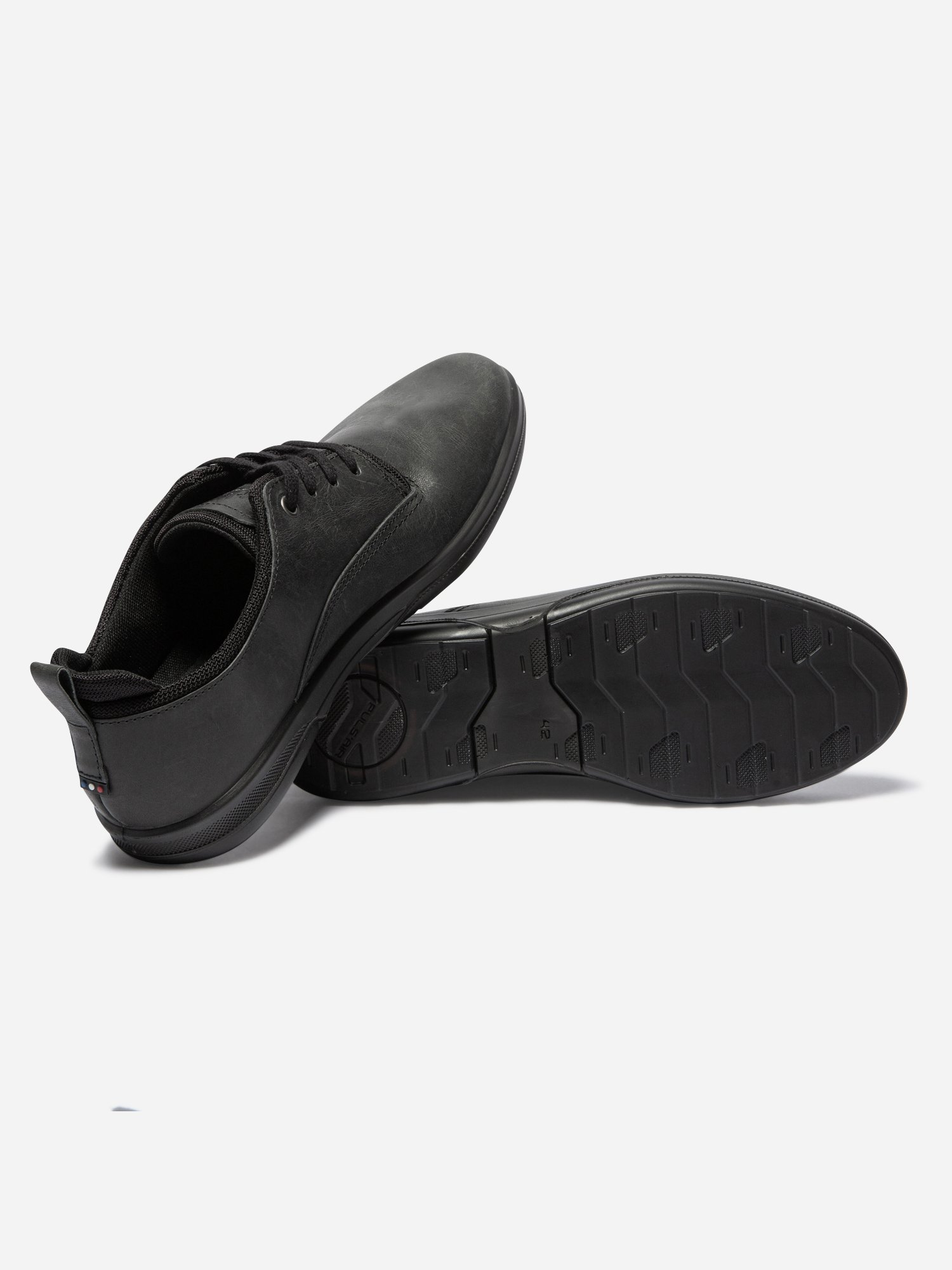 Baskets Homme Fabriquées en France Cuir Noir