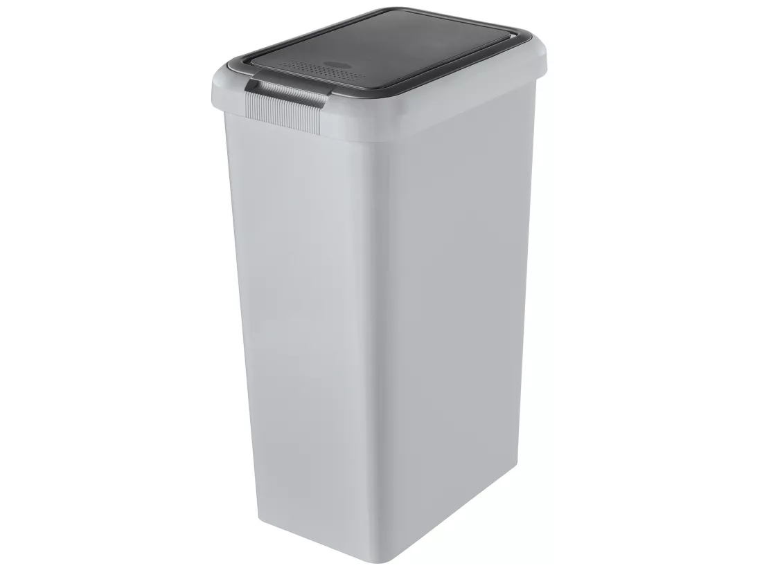 Lot de 2 poubelles 45L gris
