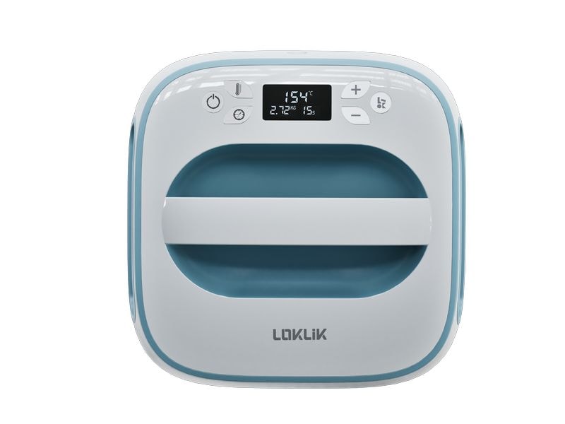 LOKLIK Easy Heat Press Weiss/Blau Transferpresse Easy