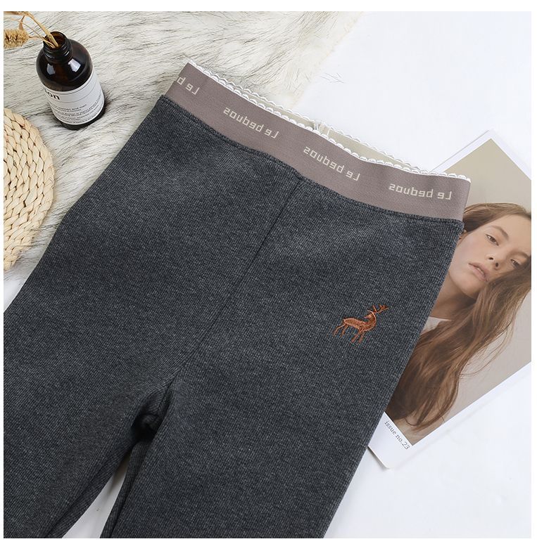 Everose - Geborduurde fleece-gevoerde legging