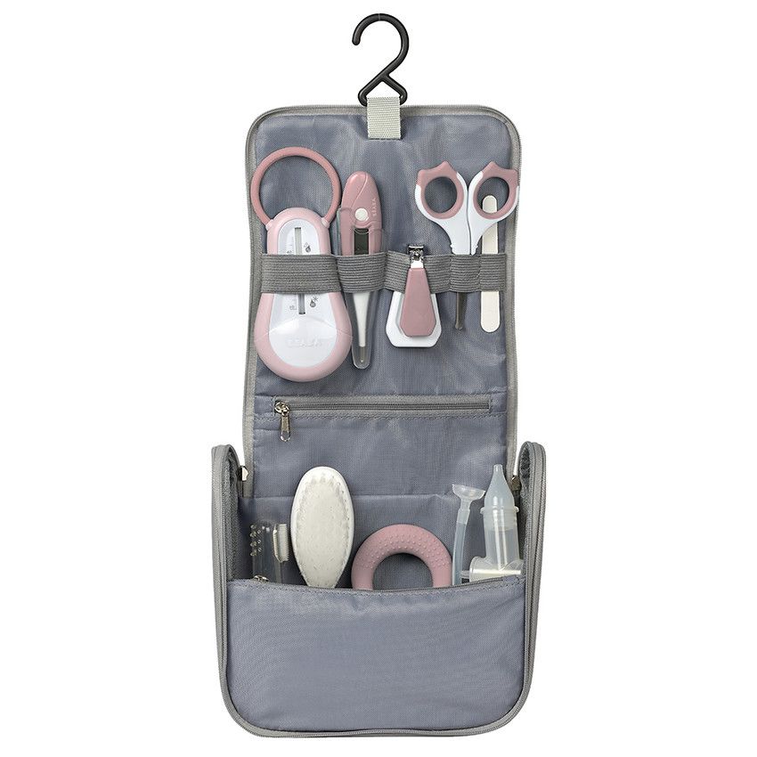 Trousse de toilette Nomade + 9 accessoires - Old pink - Ecru