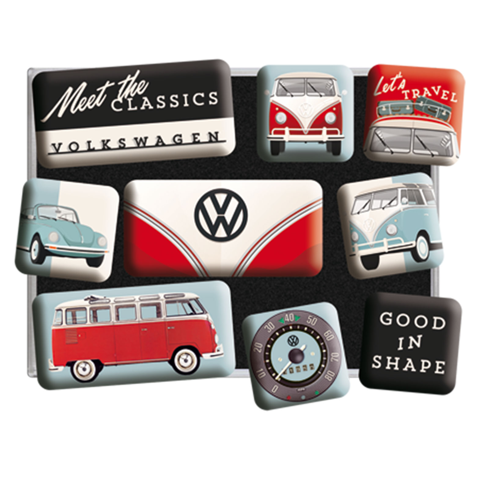 9-teiliges Magnet-Set - VW Meet the Classics