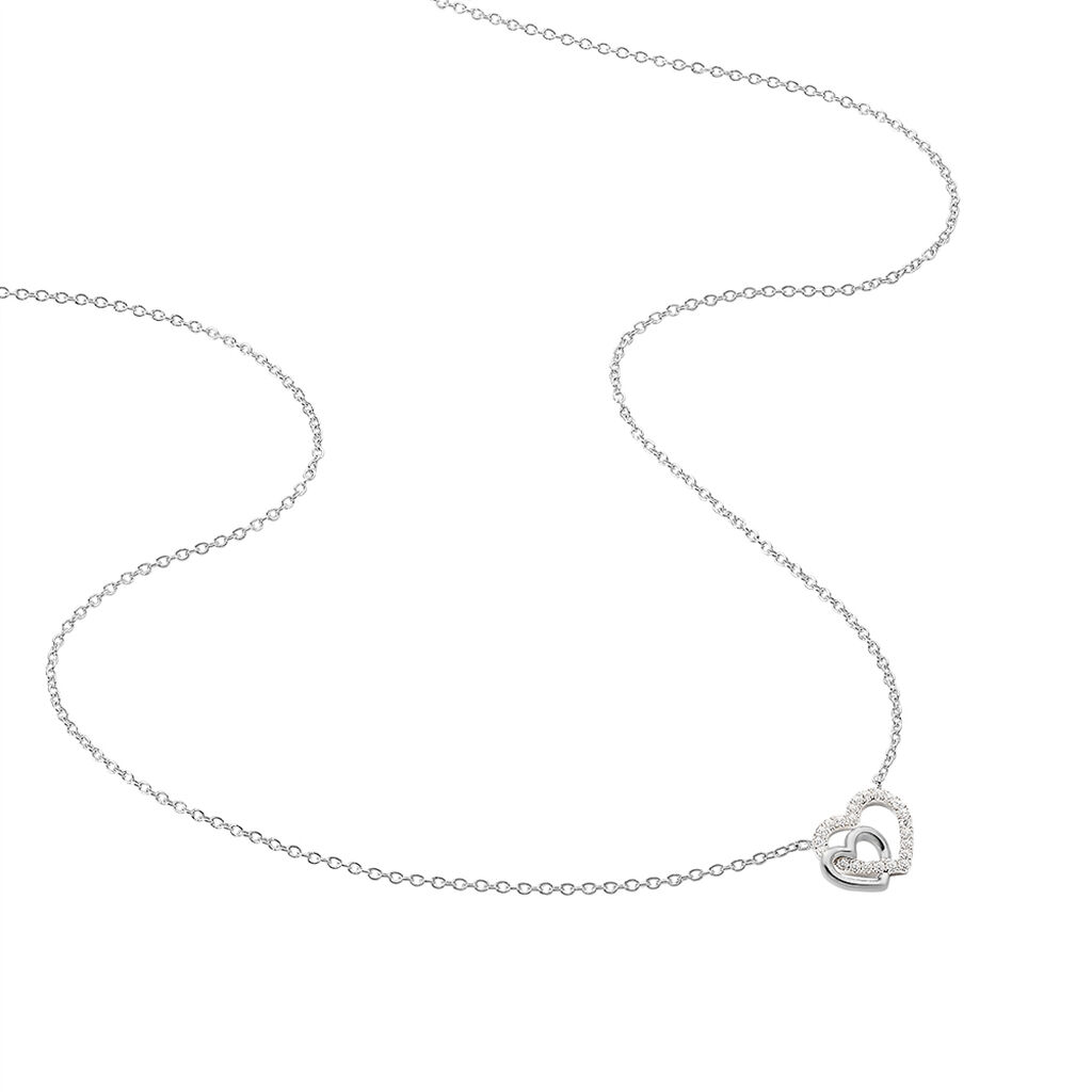 Collier Donatiane Argent Blanc Oxyde De Zirconium