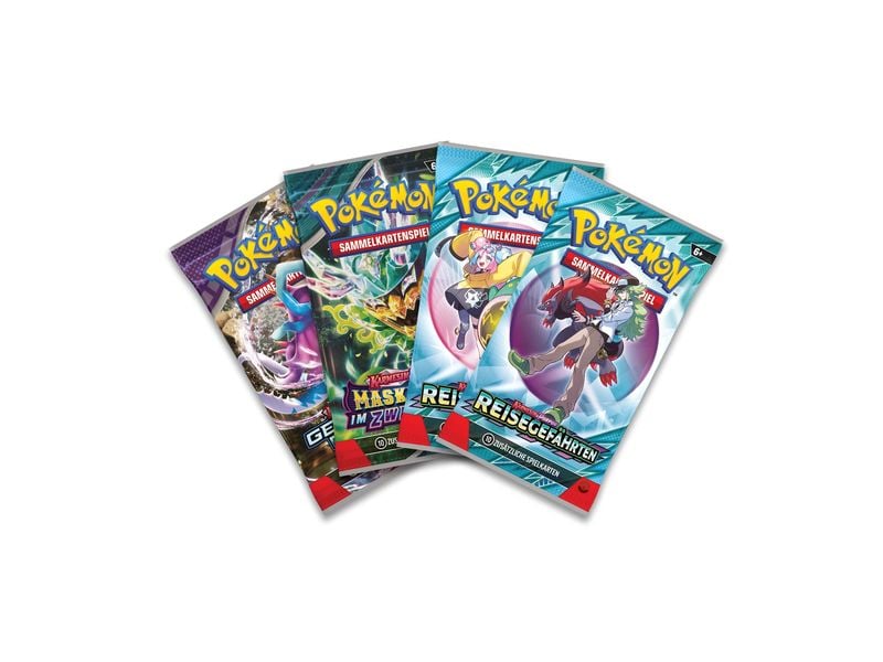 The Pokémon Company Pokémon P-DE Summer ex Tin Variante B - Alu-Box zum Sammeln mit limitierten Promokarten