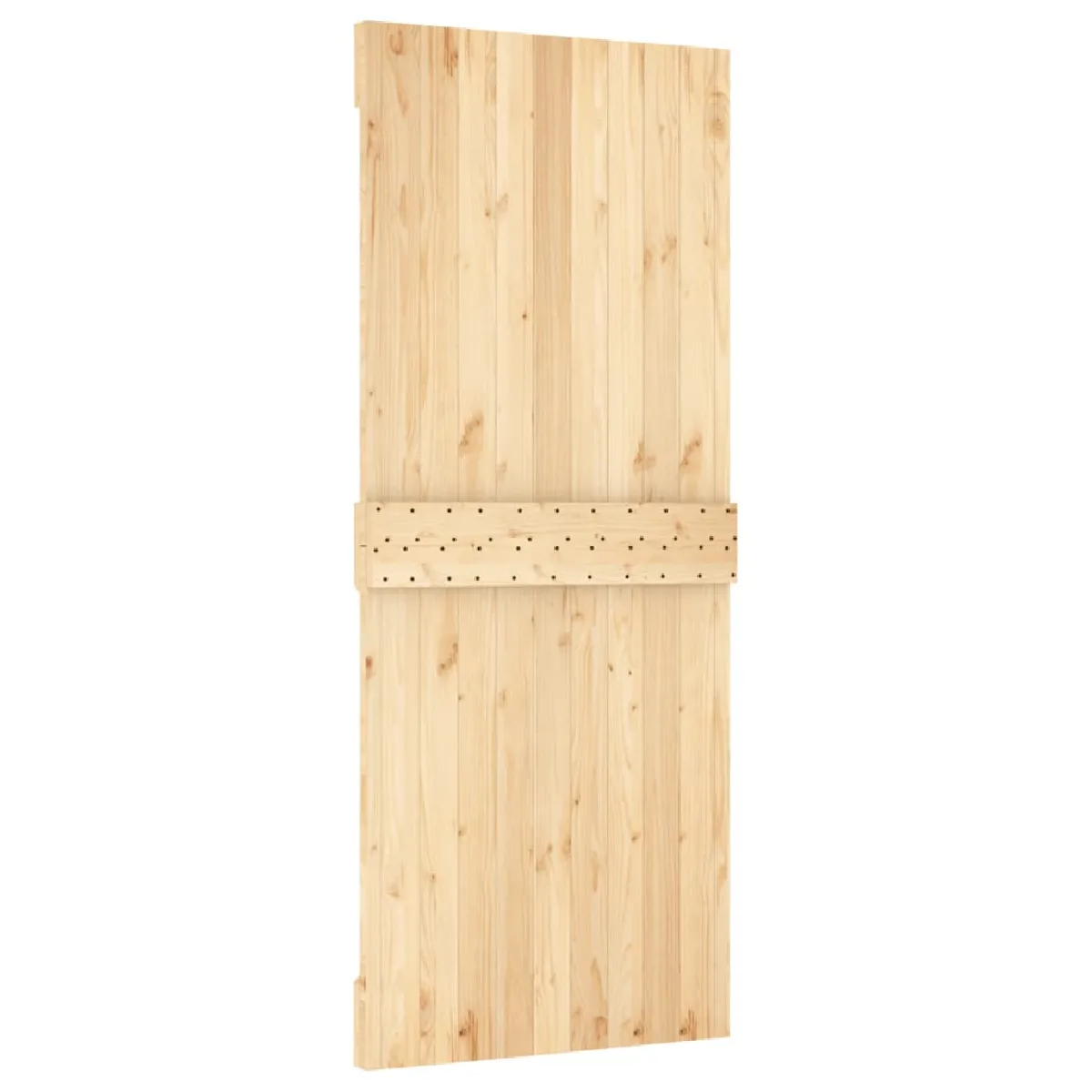 vidaXL Porte coulissante et kit de quincaillerie - 85x210 cm - Pin massif