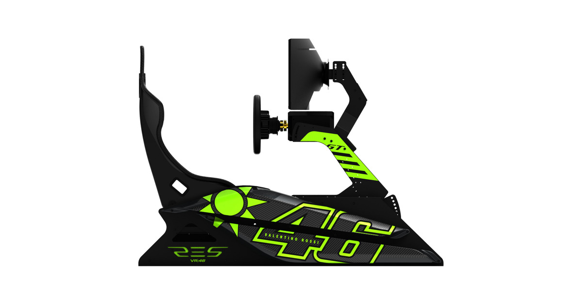 Res-TechGT Cockpit VR/46 Limited Edition racing simulator  (Zwart/neongroen)