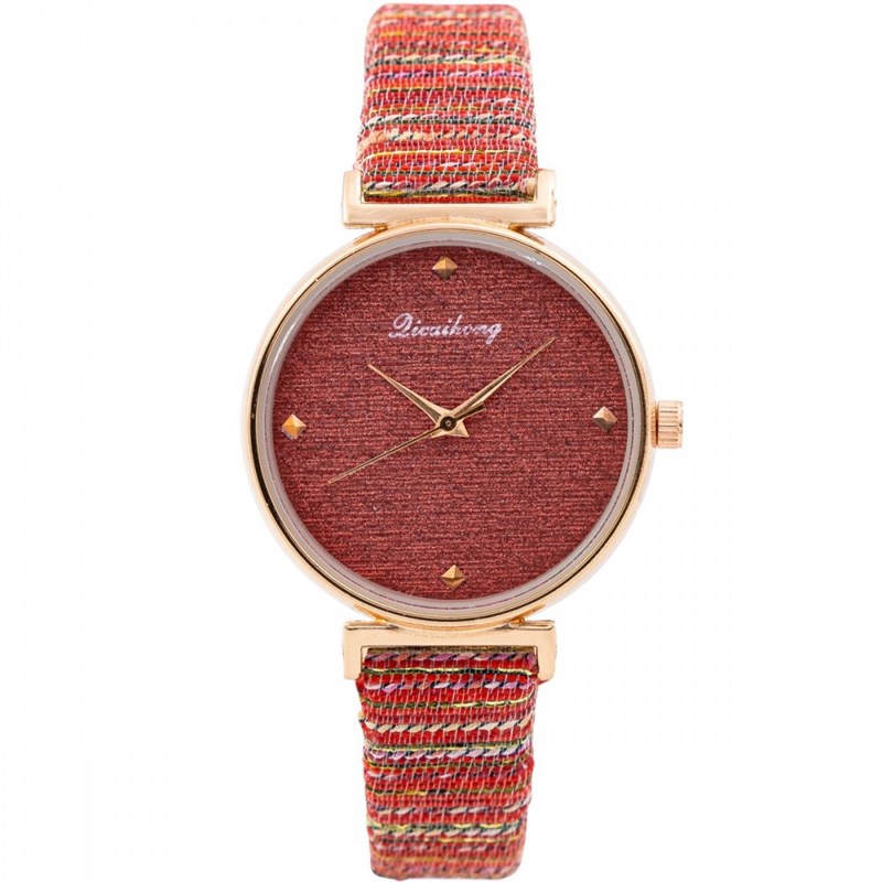 Montre Femme CHTIME bracelet Cuir Rouge