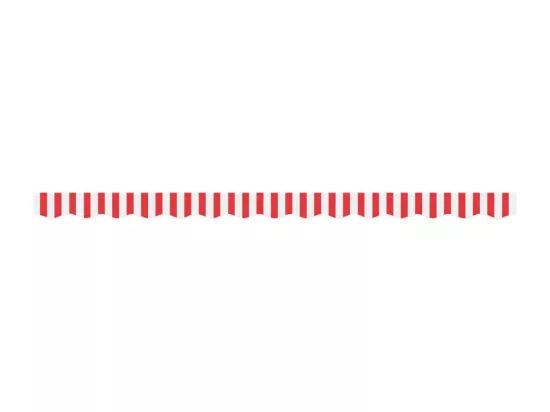 Tissu de remplacement de cantonnière d’auvent rouge blanc 3,5 m