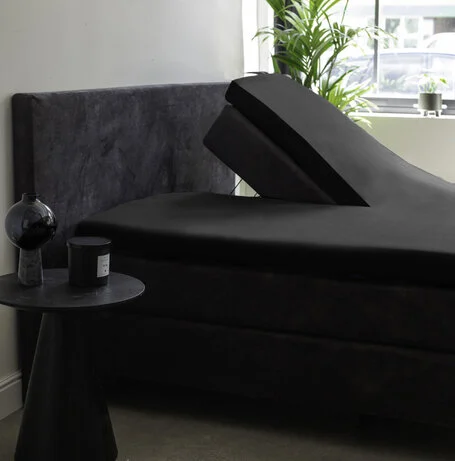 Hoeslaken Egyptisch Katoen Stretch - Splittopper - Antraciet
