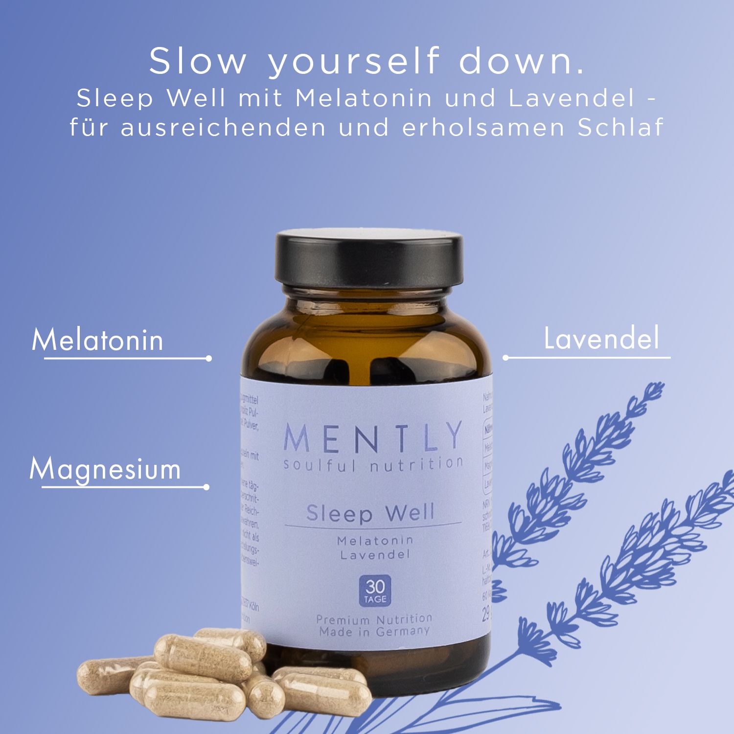 MENTLY Sleep Well mit Melatonin & Lavendel
