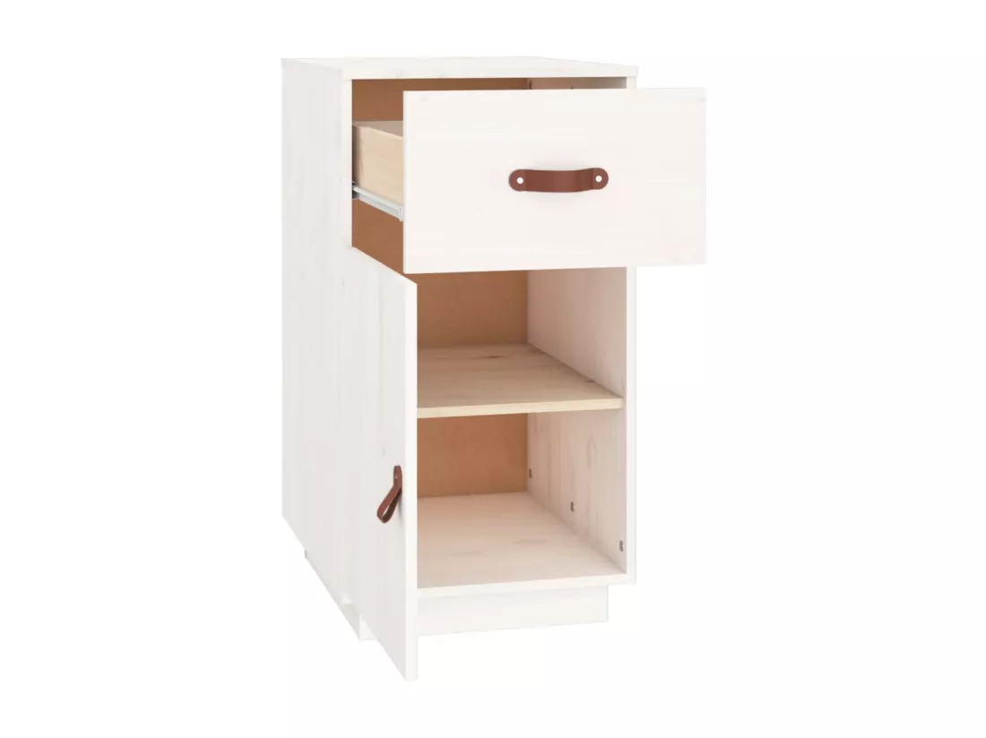 Armoire de bureau Blanc 40x50x75 cm Bois massif de pin