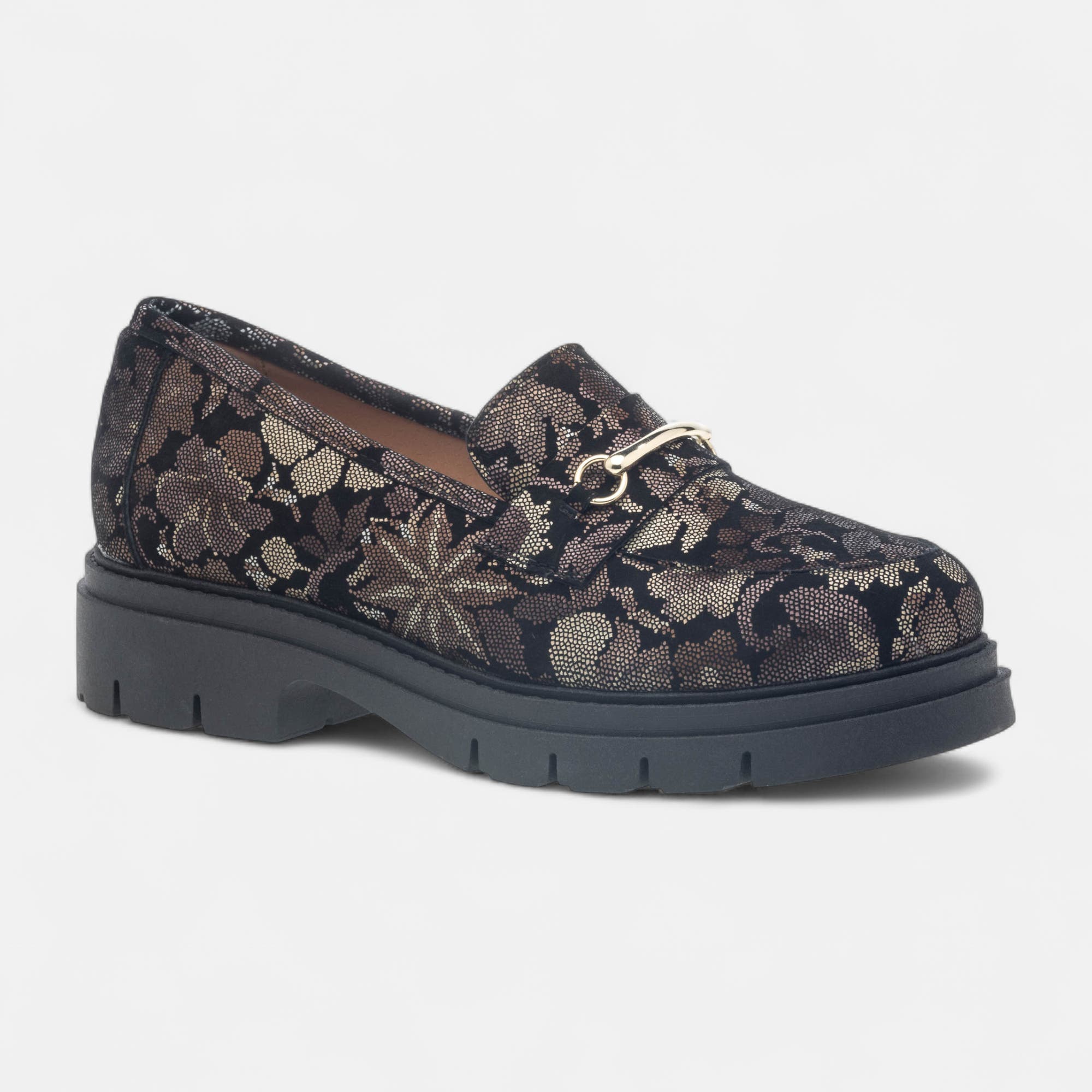 Mocassins Femme en cuir multicolore