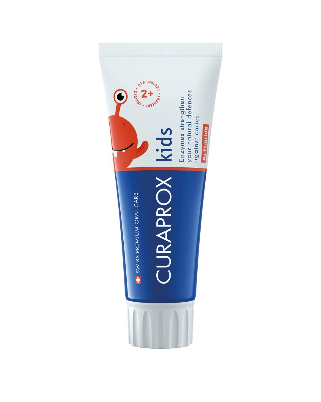 CURAPROX kids Kinderzahnpasta Paste Erdbeere ohne Fluorid Karton 60 ml