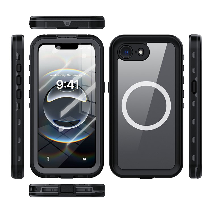 iPhone 16e MagSafe Wasserfeste Outdoor Schutz Hülle (IP68) - Schwarz