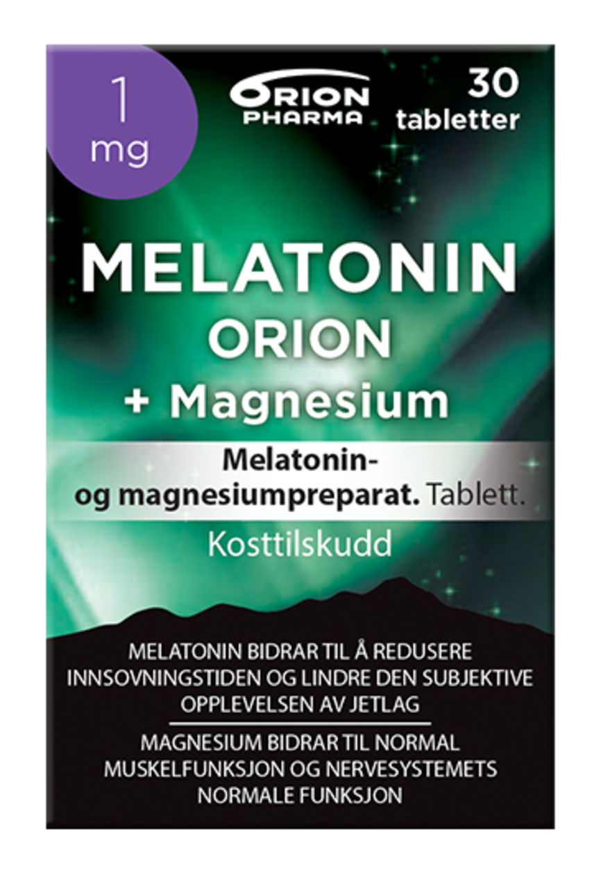 Melatonin Orion 1mg   magnesium 30 tabletter