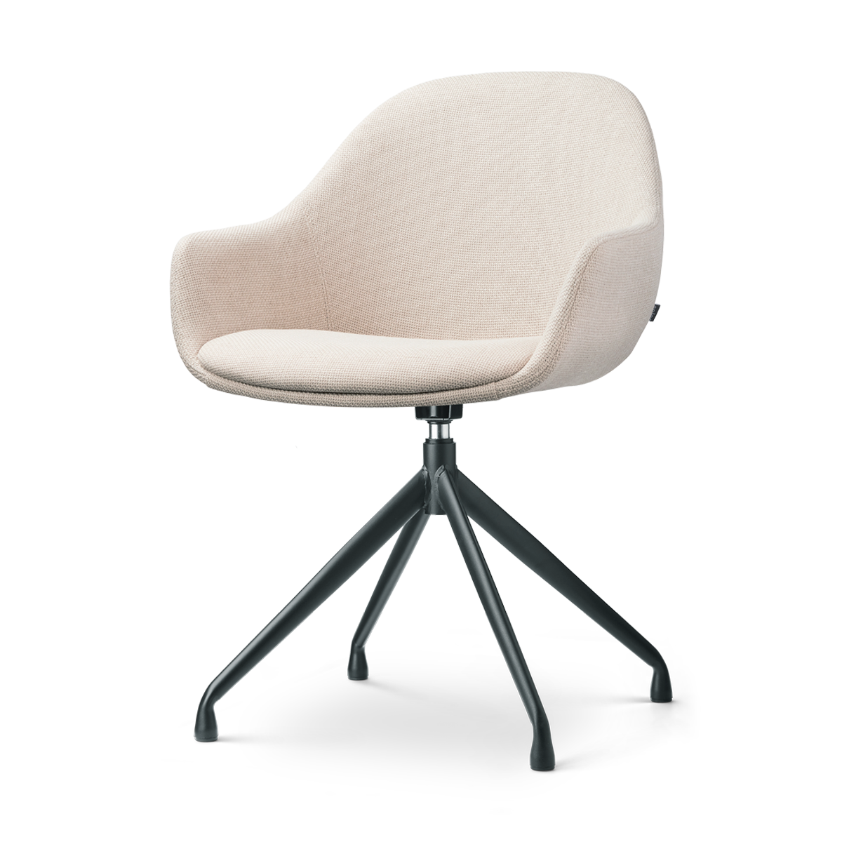 Eetkamerstoel Nola-Mae beige - zwart onderstel