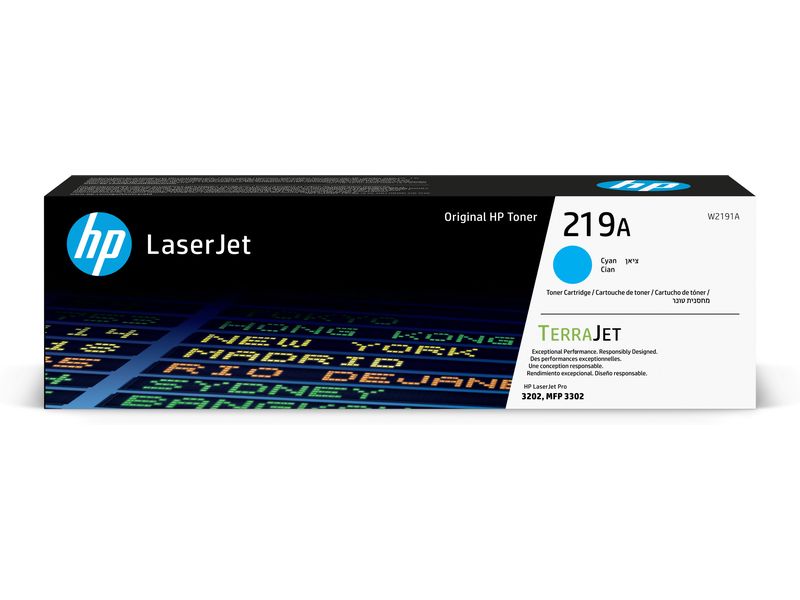 HP Toner 219A  (W2191A) Cyan Druckerpatrone, Cyan