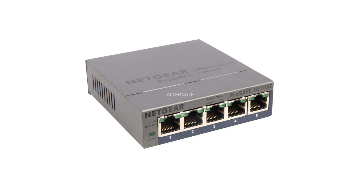 NetgearProSAFE GS105E v2 switch  (Grijs)