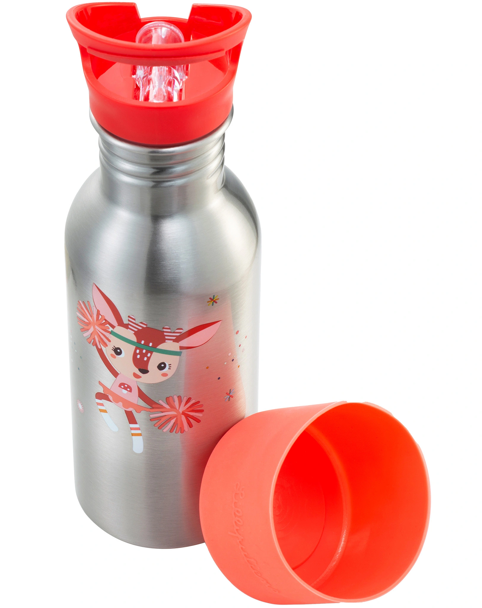 Edelstahl-Trinkflasche WONDER STELLA (0,6l) in silber/rosa