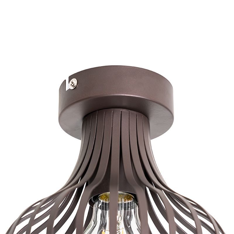 Moderne plafondlamp bruin 18 cm - Saffira