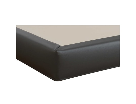 SOMEO - Cache sommier Cache-sommier intégral simili cuir anthracite 180 x 200