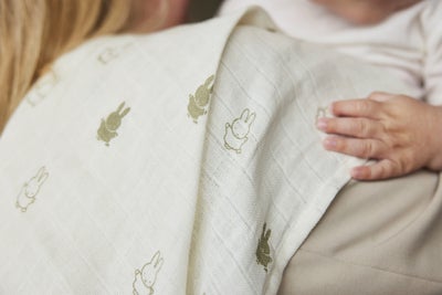Jollein Happy Miffy Musselinteppe 3-Pakk, Olive Green