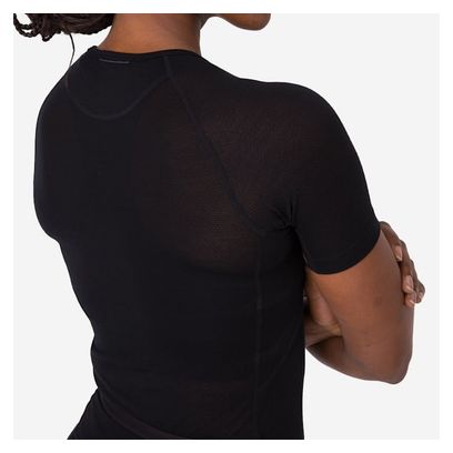 Baselayer Manches Courtes Rapha Merino Lightweight Noir Femme
