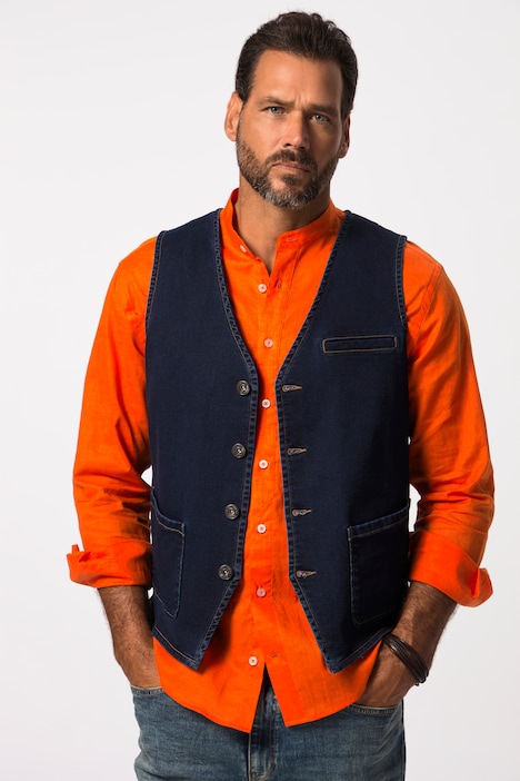 Jeansweste FLEXNAMIC®, V-Ausschnitt