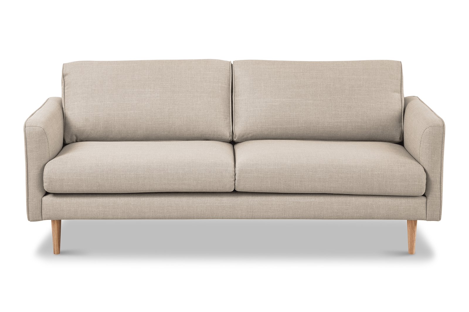 Lamar 3-seter Tekstil Bjorn 24 Beige med mørke eike ben