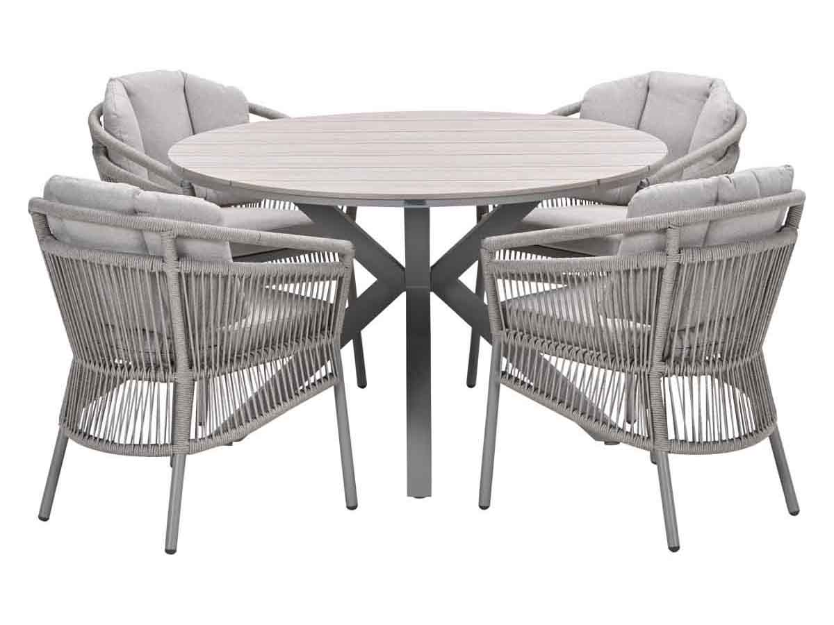 Garden Impressions Sorong Tulli Ø122 cm 5-delige tuinset